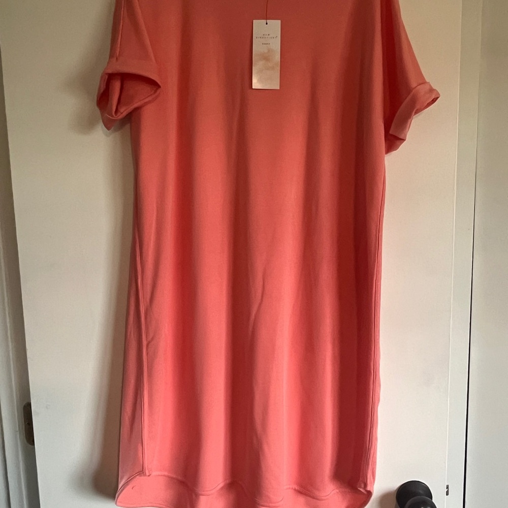 New Directions Peach Short Sleeve Dress